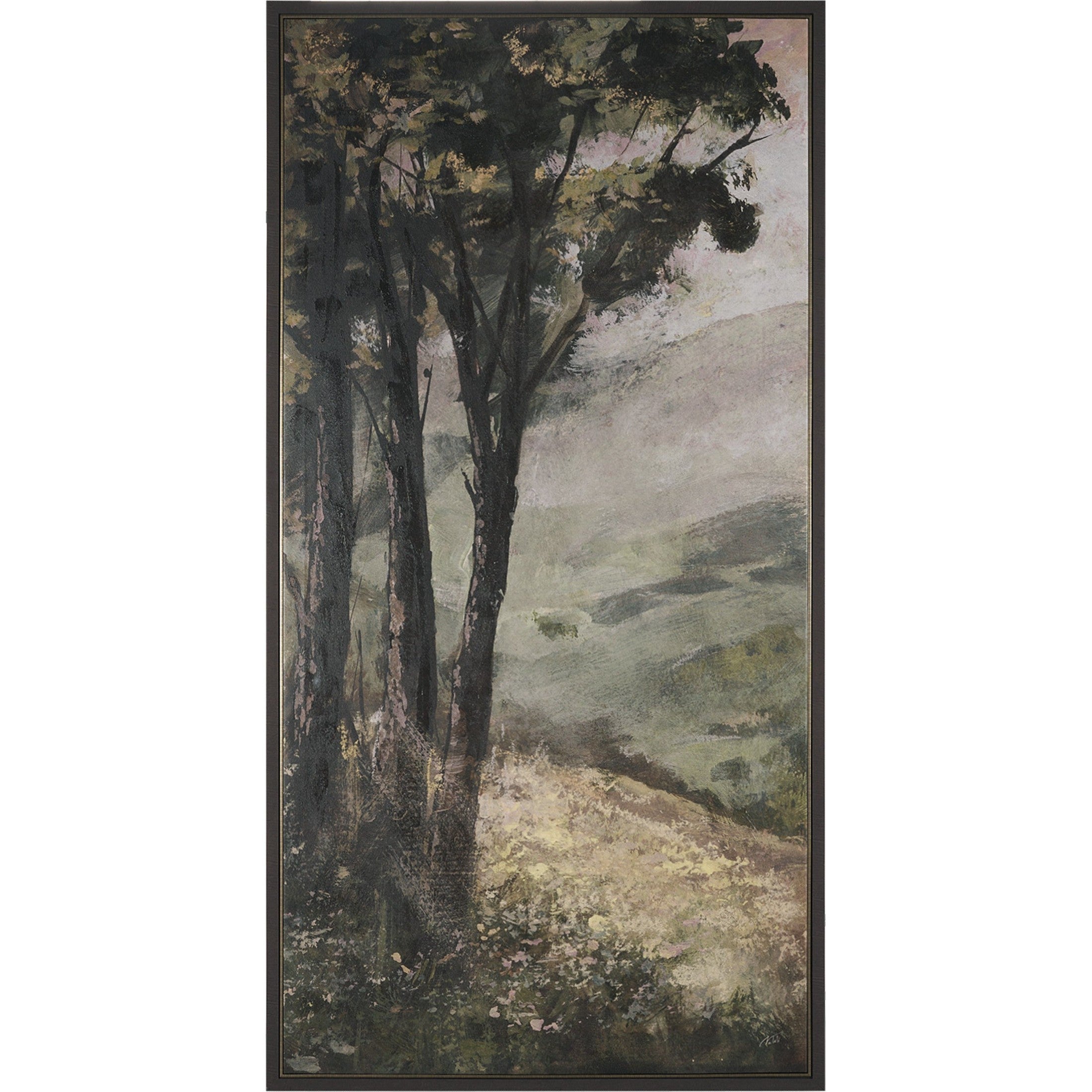 Silent Forest Textured Framed Canvas Artwork