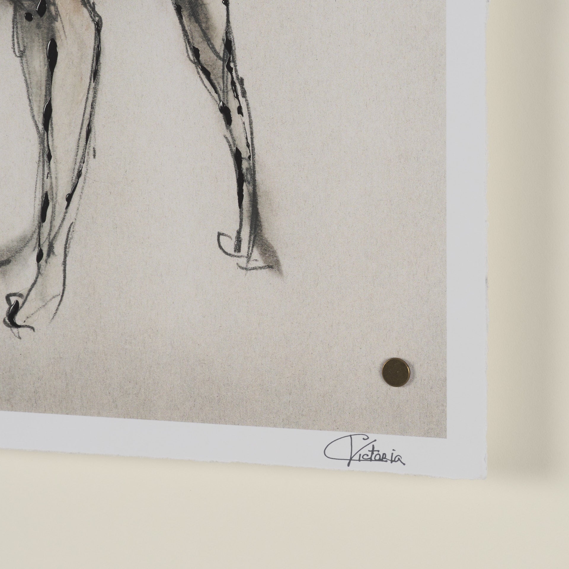 Playful Pup Hand Embelished Framed Artwork Matted under Glass