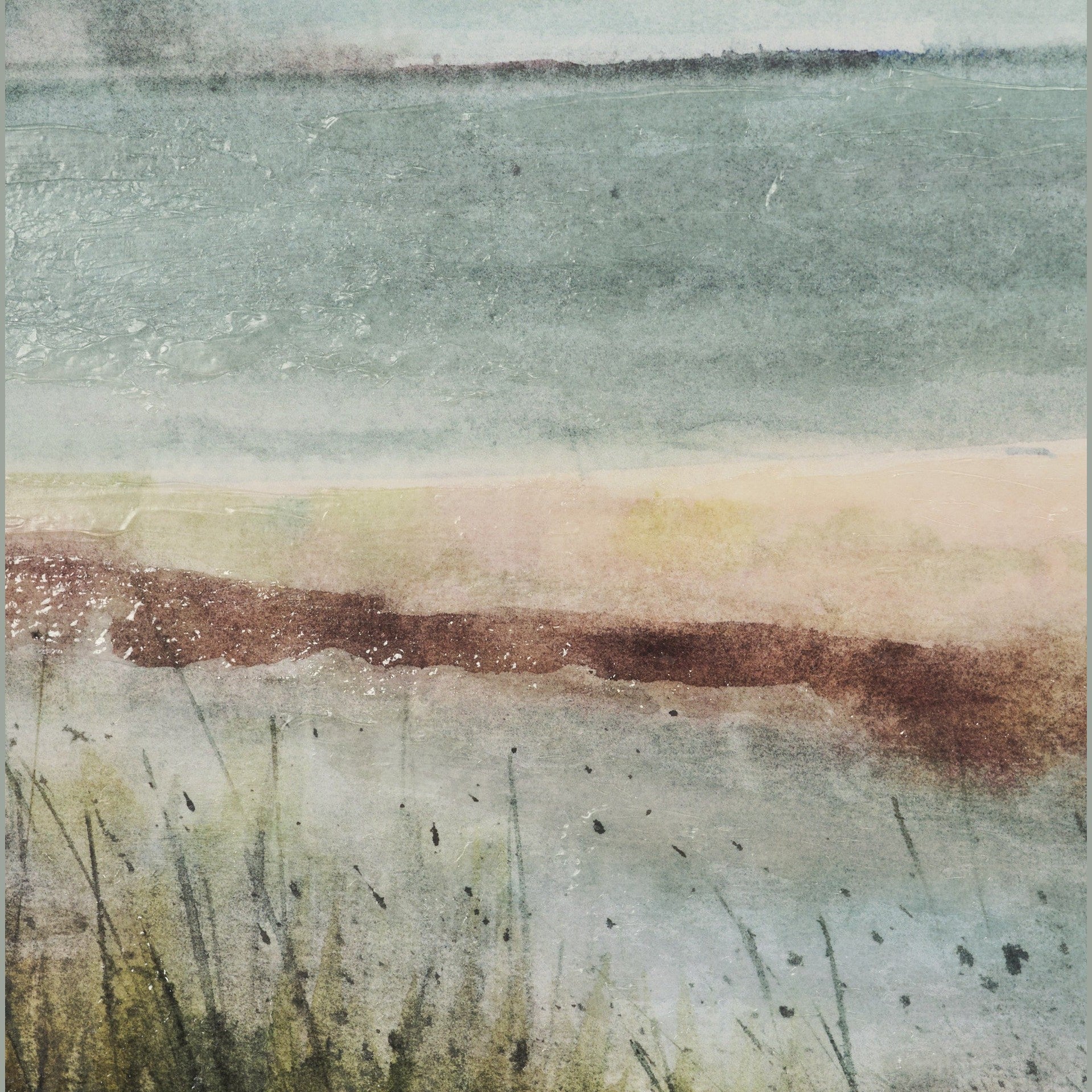 Shoreline Beauty Hand Embelished Framed Artwork