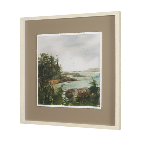 Shoreline Beauty Hand Embelished Framed Artwork