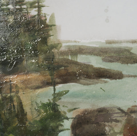 Shoreline Beauty Hand Embelished Framed Artwork