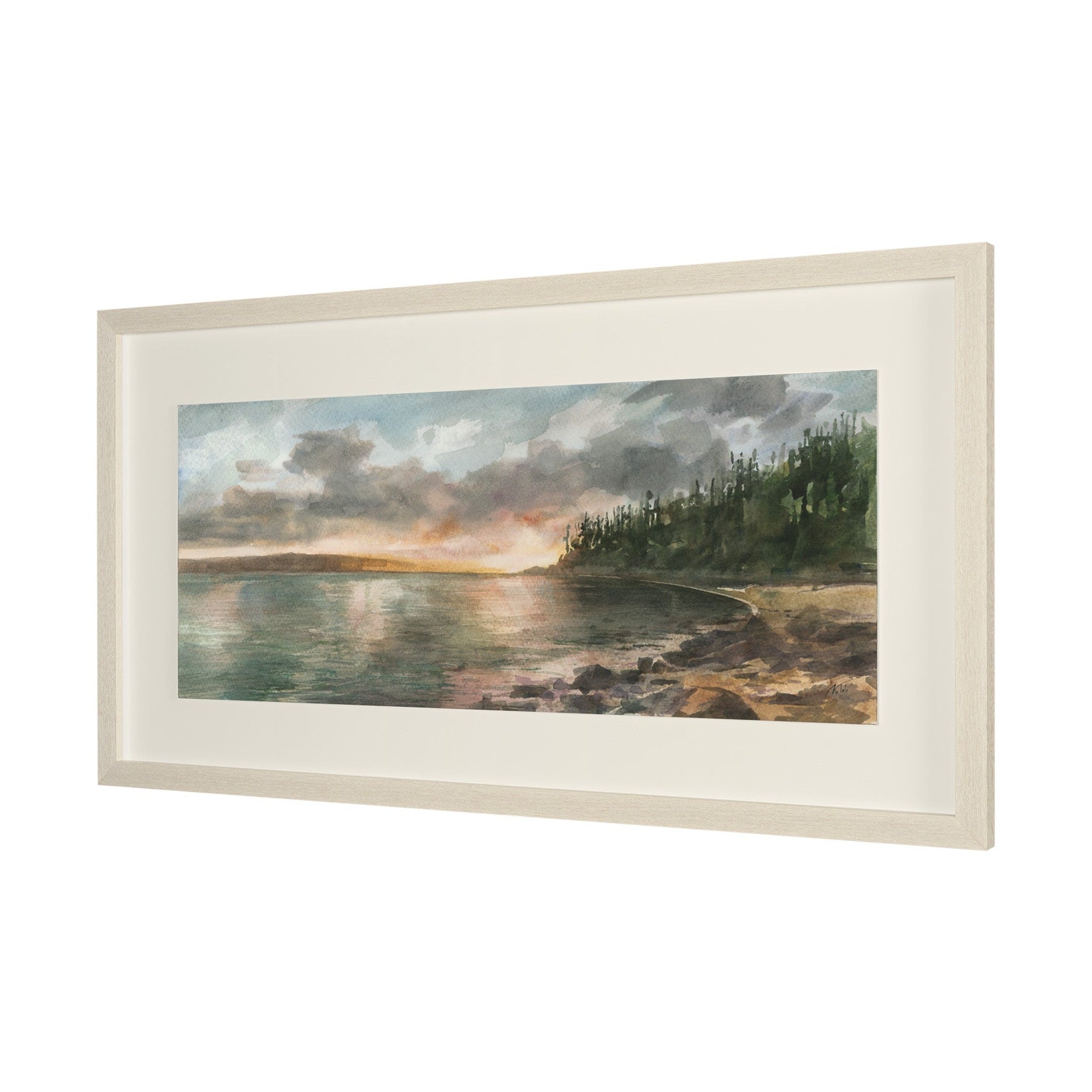 Coastal Splendor Hand Embelished Framed Artwork