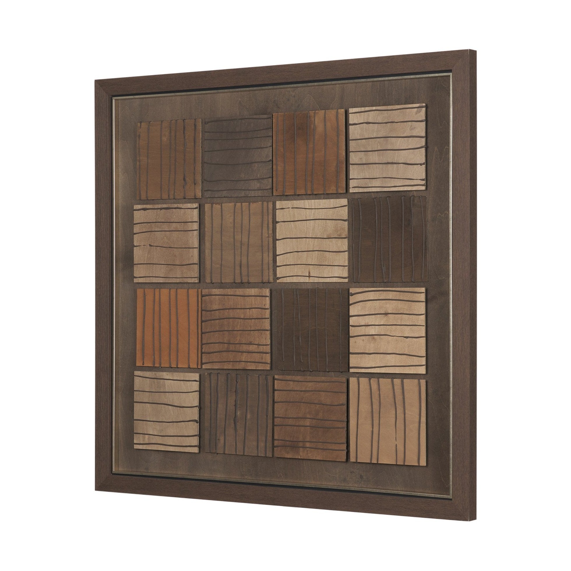 Timber Mosaic Handmade Original Framed Artwork Matted