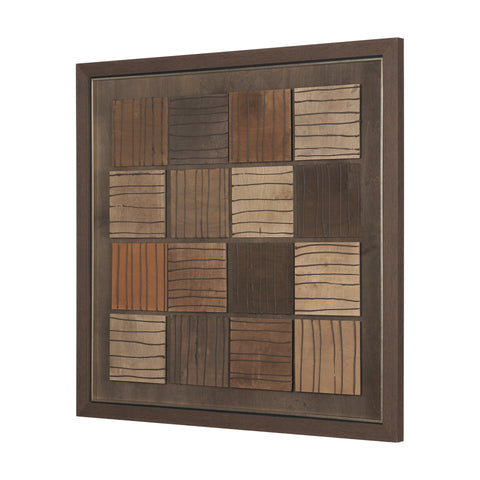 Timber Mosaic Handmade Original Framed Artwork Matted