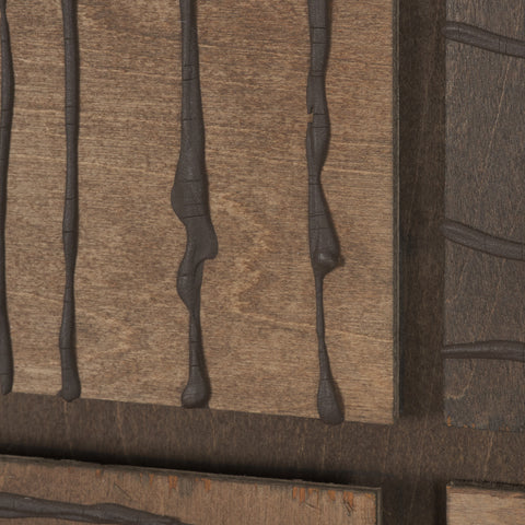 Timber Mosaic Handmade Original Framed Artwork Matted