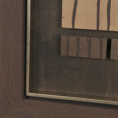 Timber Mosaic Handmade Original Framed Artwork Matted