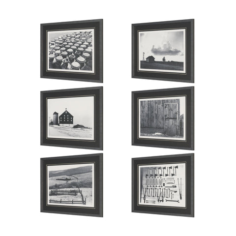 Rural Rows (Set of 6) Framed Art Print