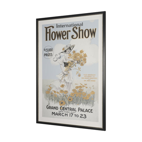 Ephemera Flower Show Text Frame Artwork