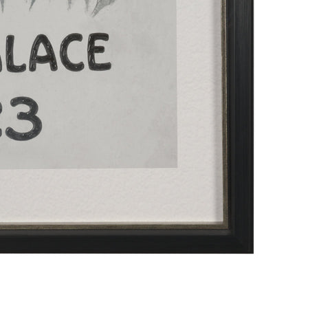 Ephemera Flower Show Text Frame Artwork