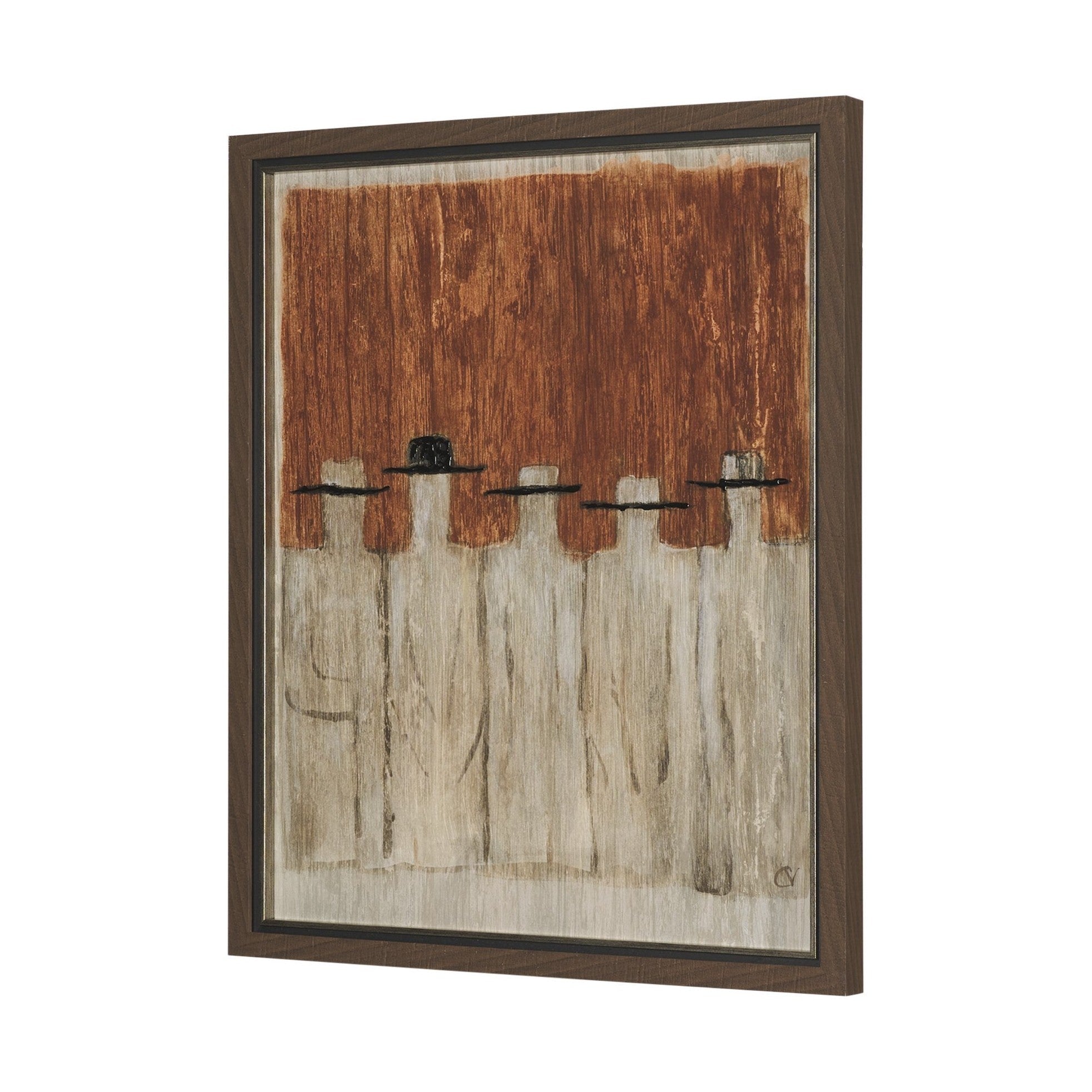 Side by Side Framed Artwork Matted under Glass