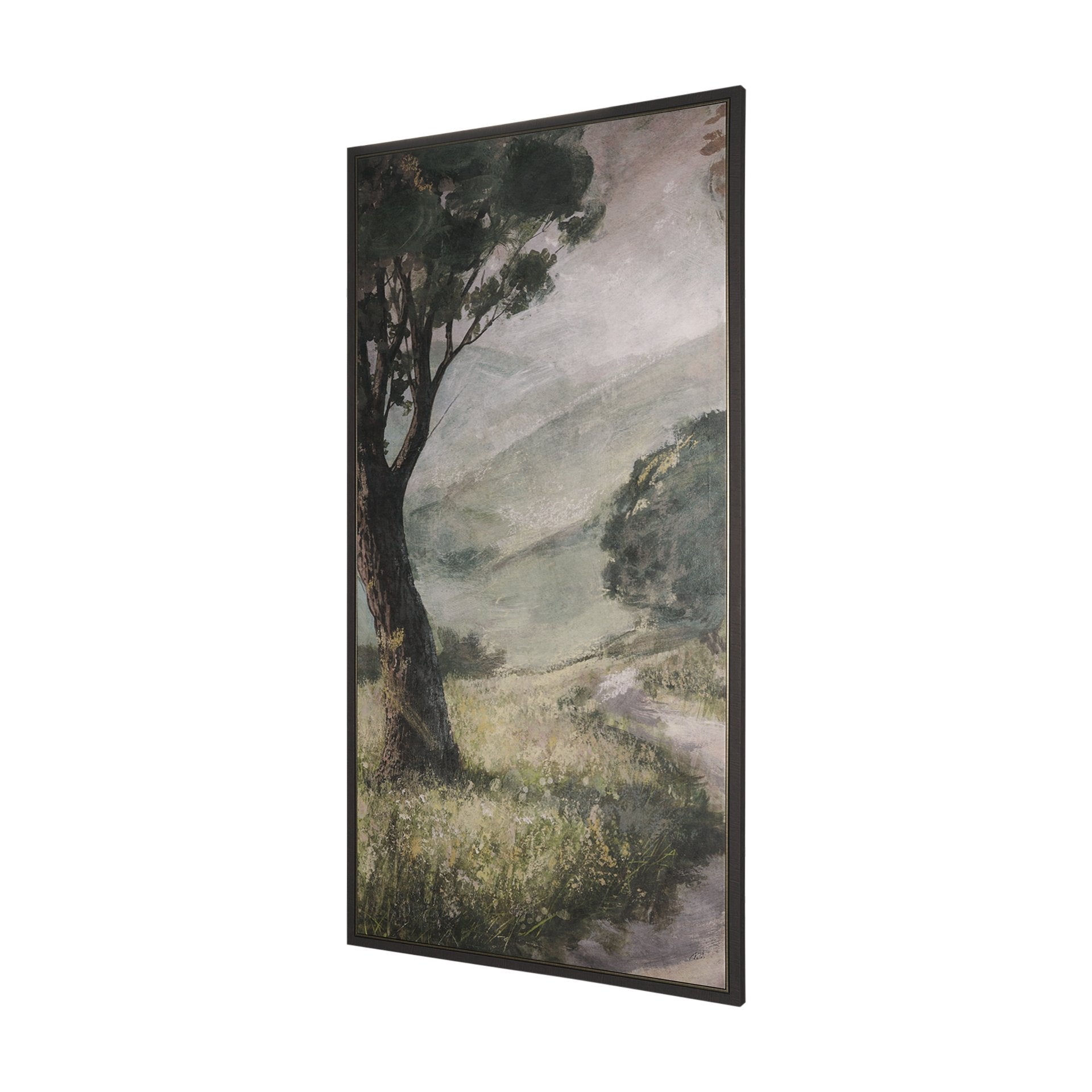 Silent Forest Textured Framed Canvas Artwork
