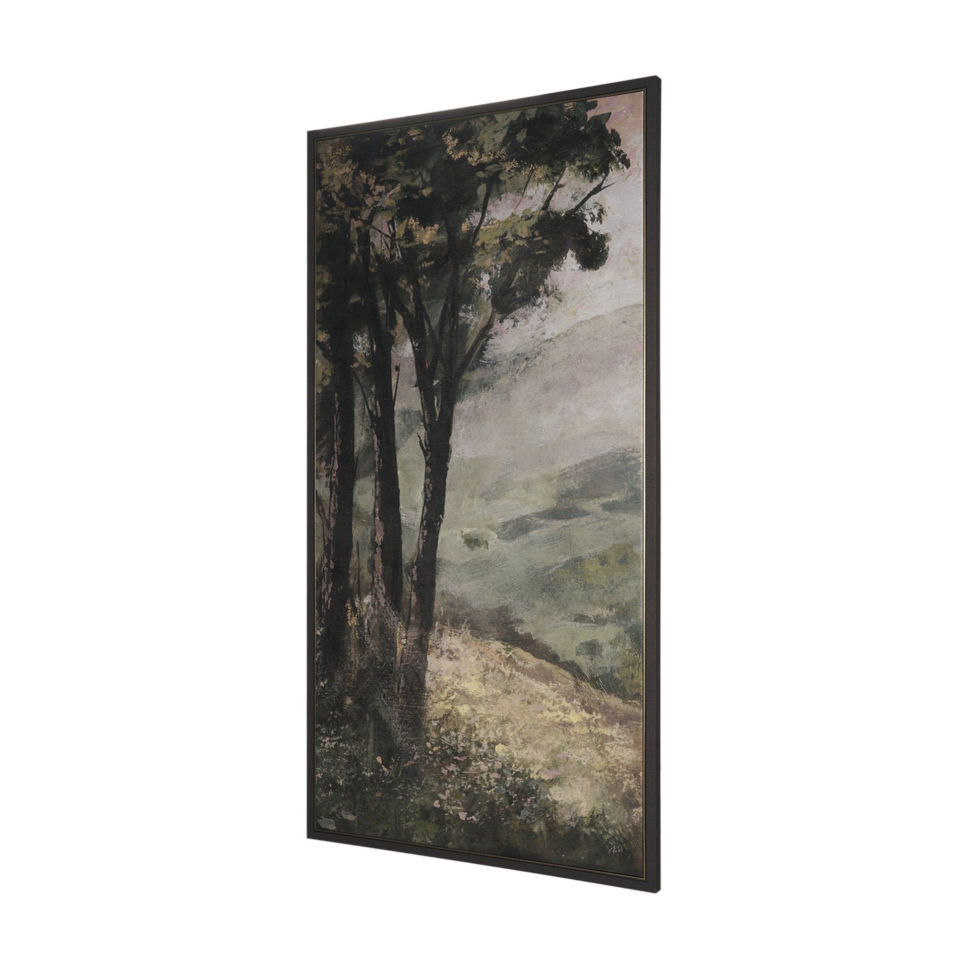 Silent Forest Textured Framed Canvas Artwork