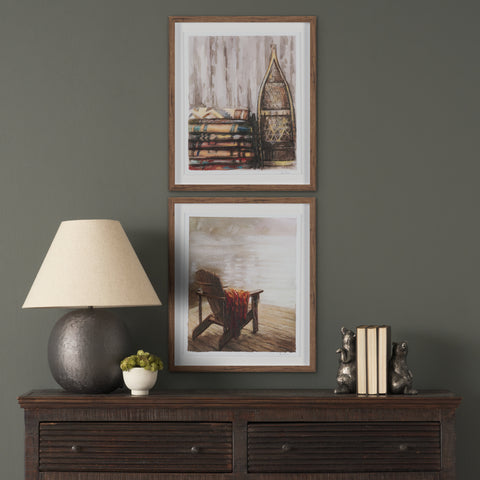 At The Cabin Hand Embelished Framed Artwork