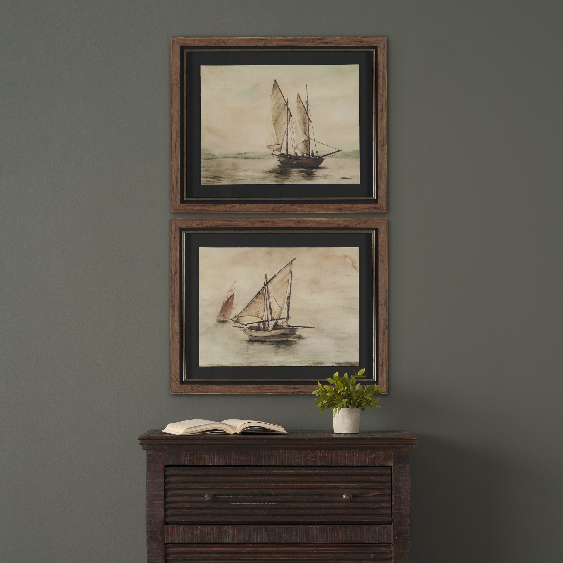 Timeless Voyage (Set of 2) Hand Embelished Framed Artwork