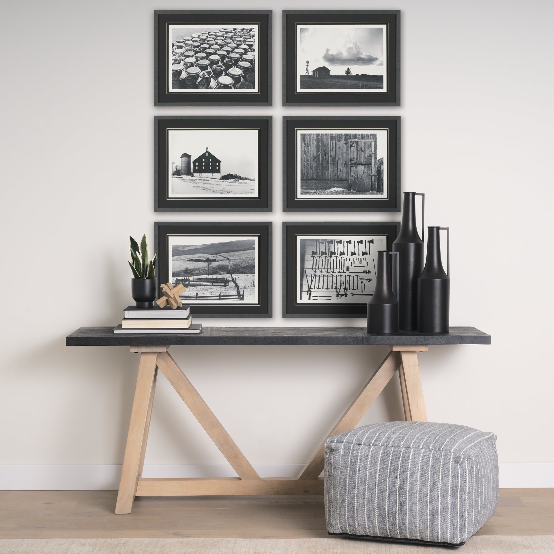 Rural Rows (Set of 6) Framed Art Print