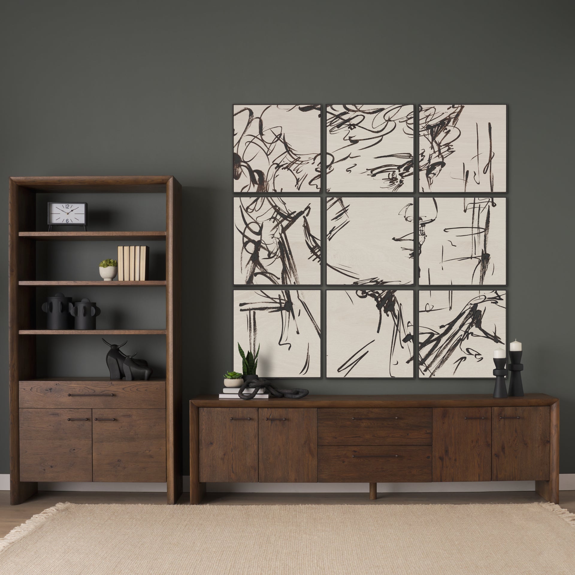 Sculptured Chaos (Set of 9) Framed Artwork