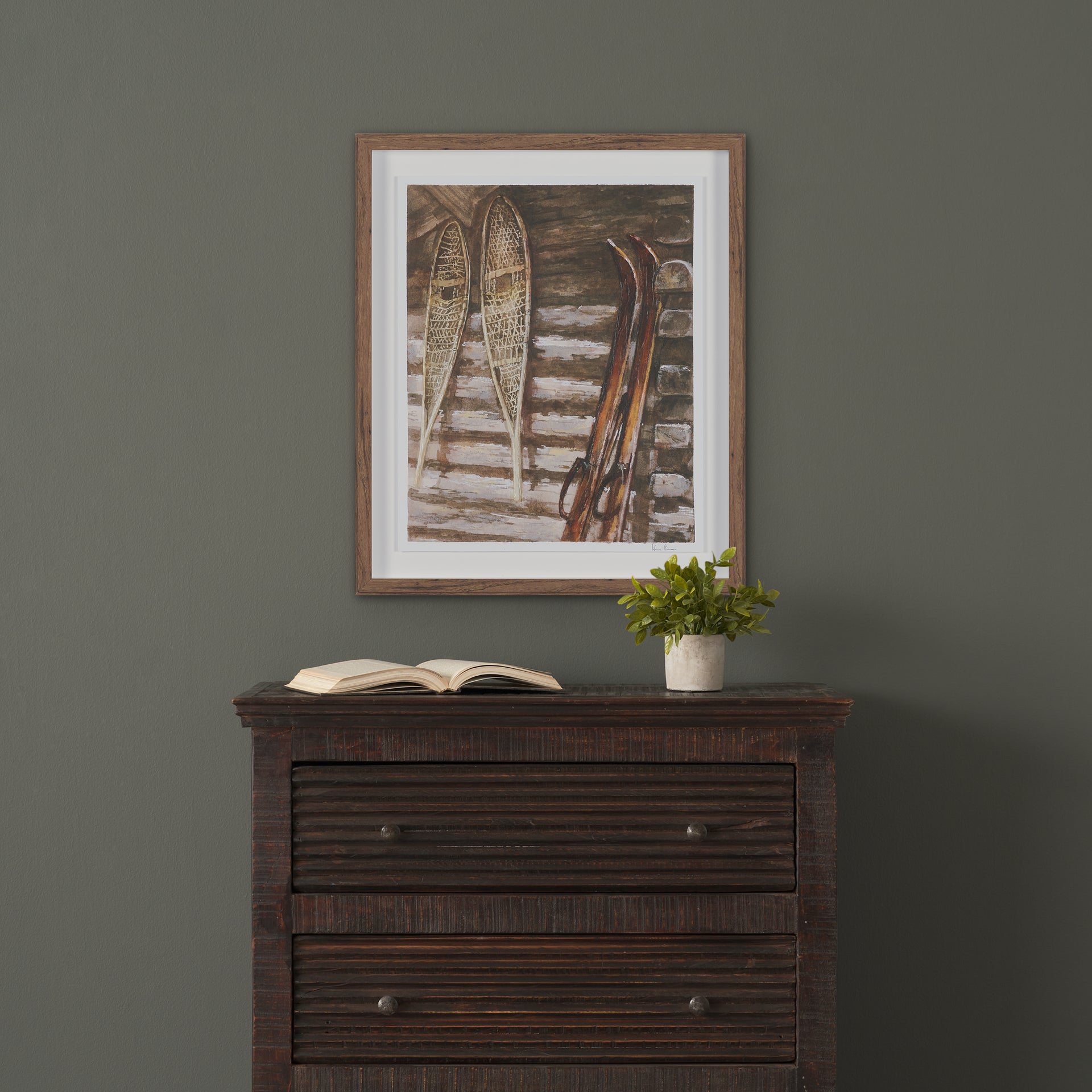 At The Cabin Hand Embelished Framed Artwork