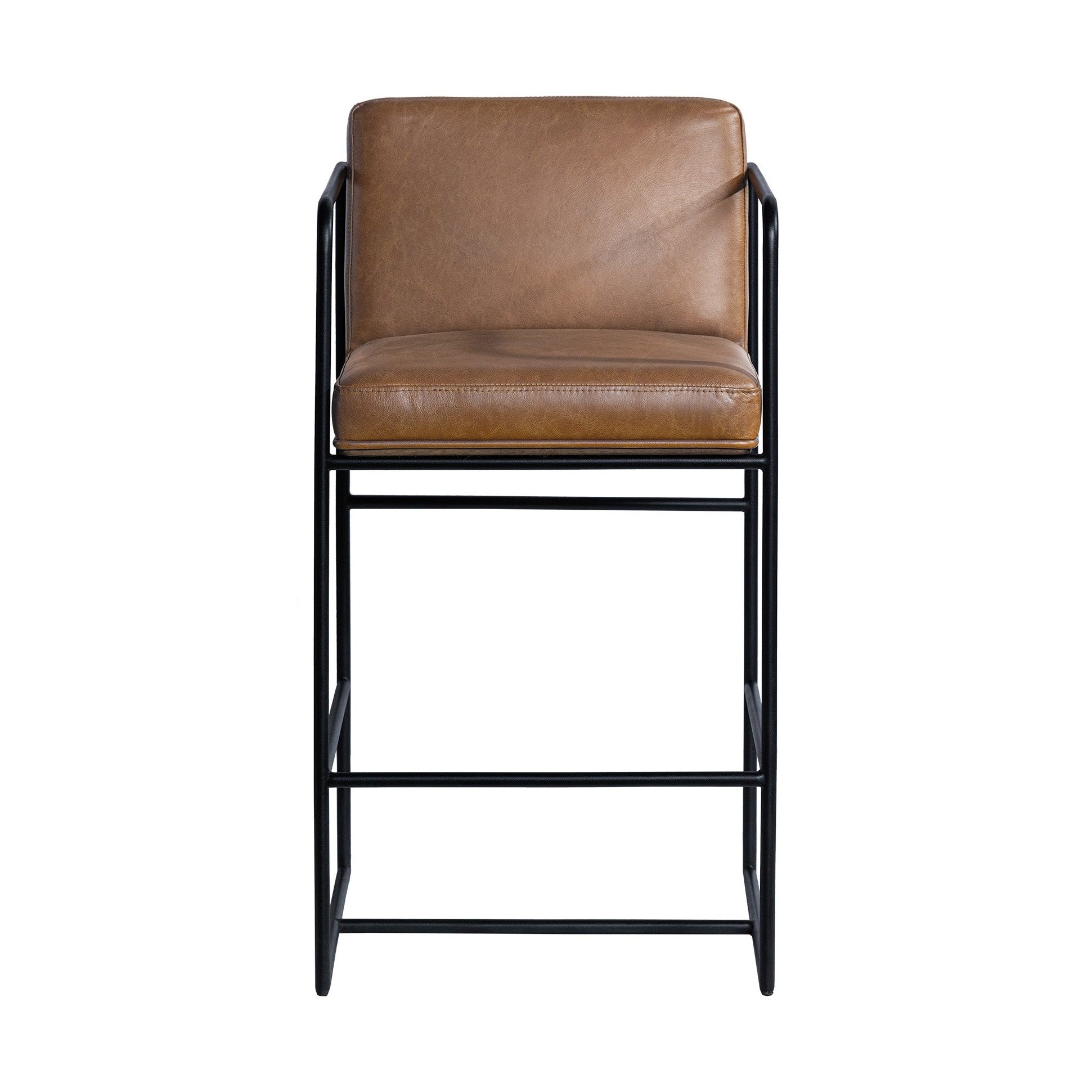 Stamford 36" Brown Leather Seat Counter Stool