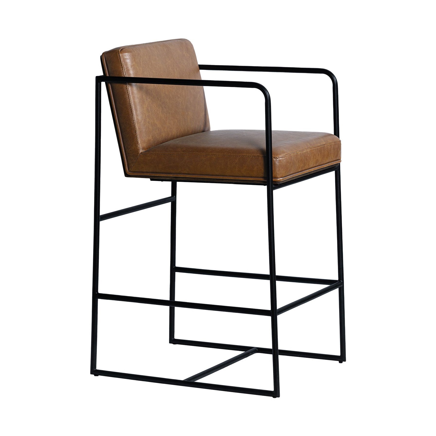 Stamford 36" Brown Leather Seat Counter Stool