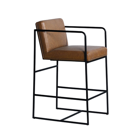 Stamford 36" Brown Leather Seat Counter Stool