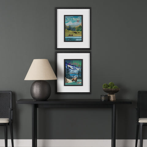 Montana Go USA by Mercana Studio Decograph Framed Art Print