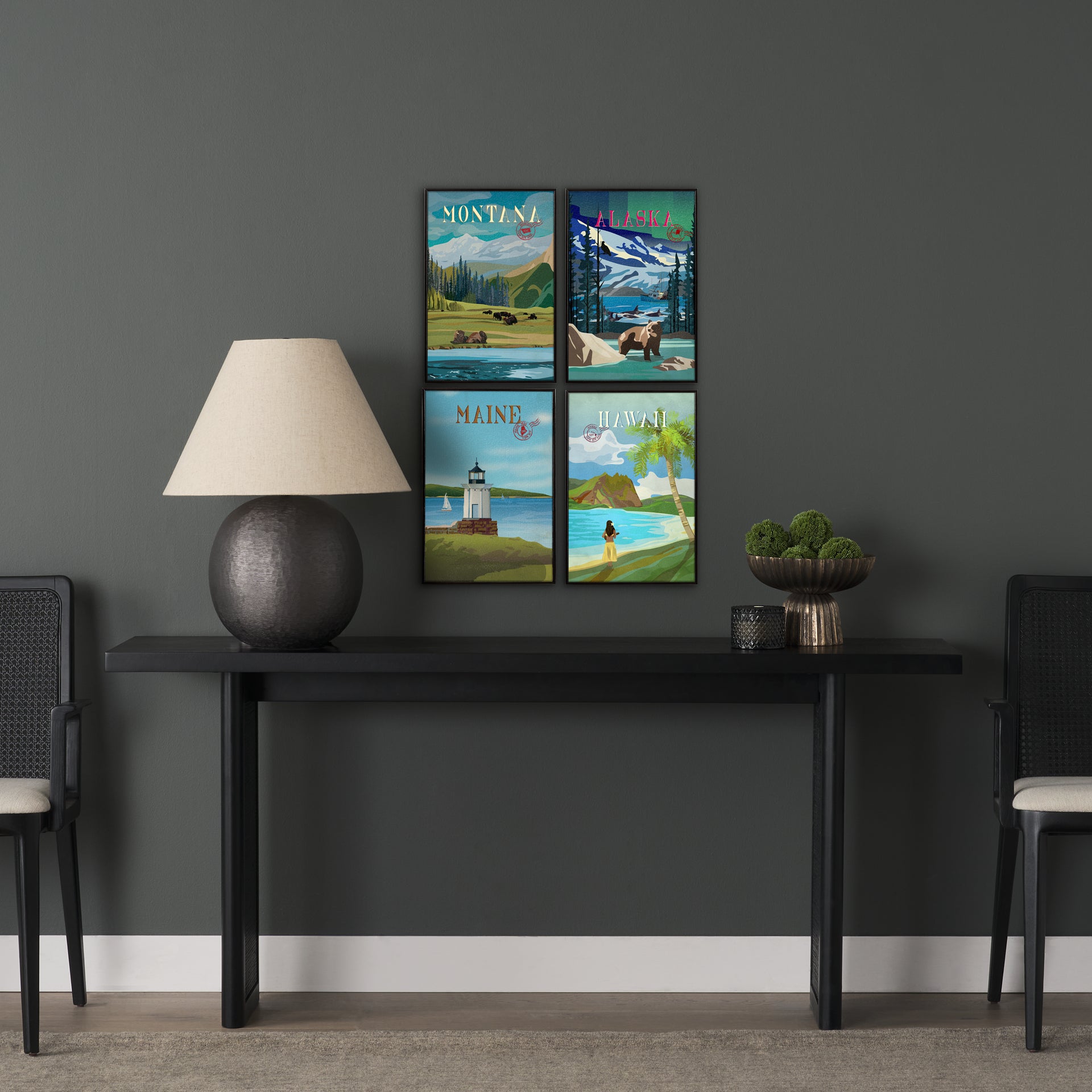 Montana Go USA by Mercana Studio Decograph Framed Art Print