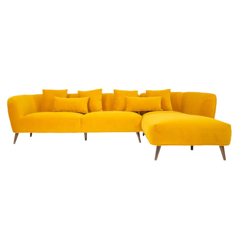 Modular Maja Velvet Sectional - Champagne