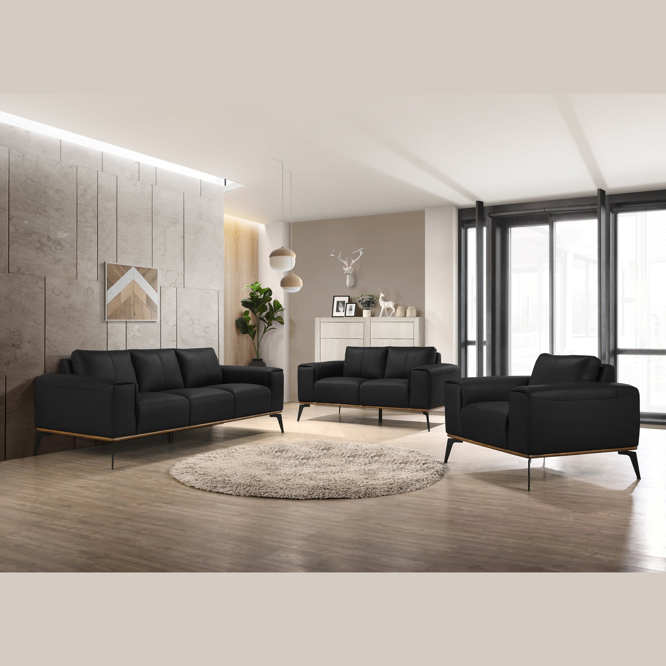 Pietro Genuine Leather Loveseat