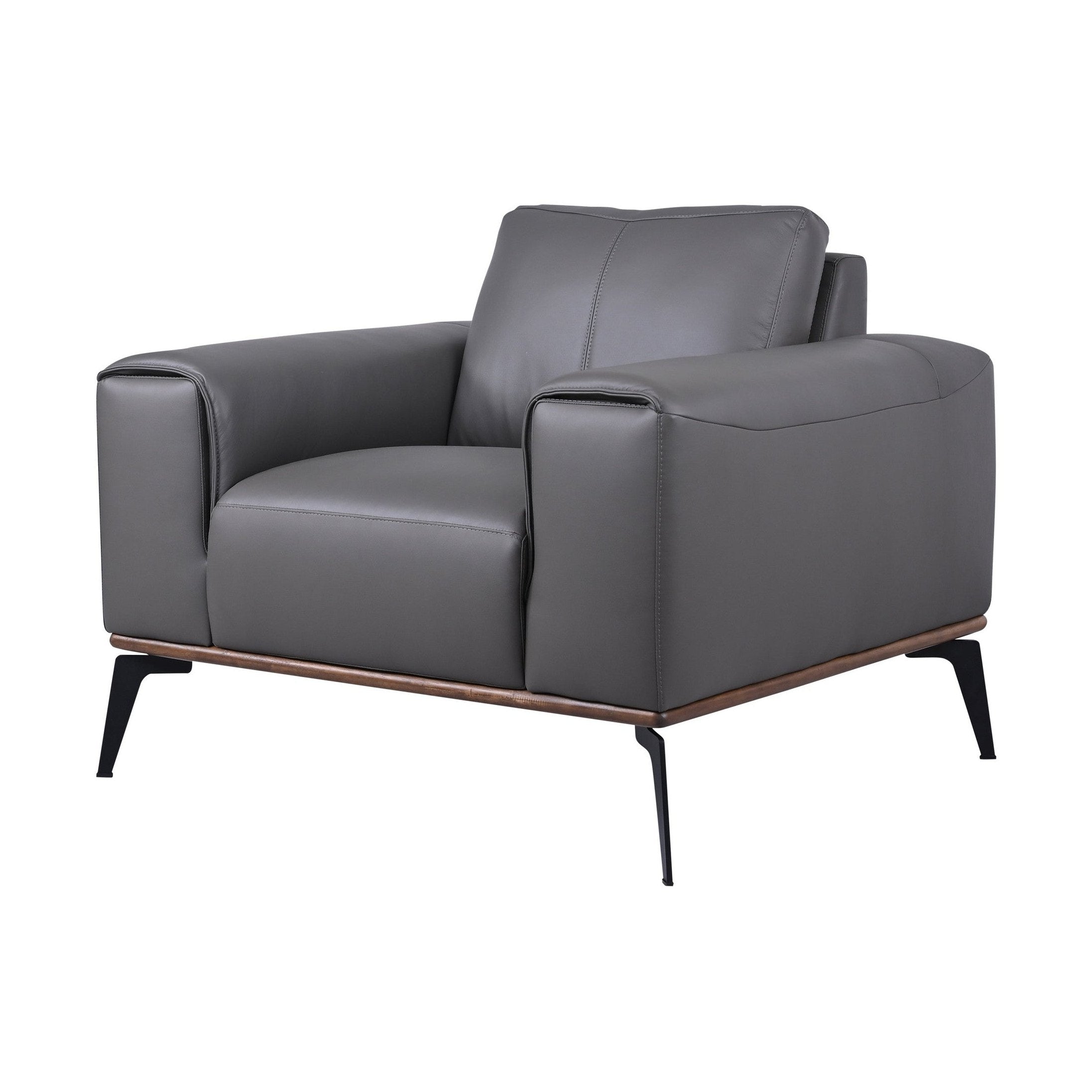 Pietro Genuine Leather Accent Chair