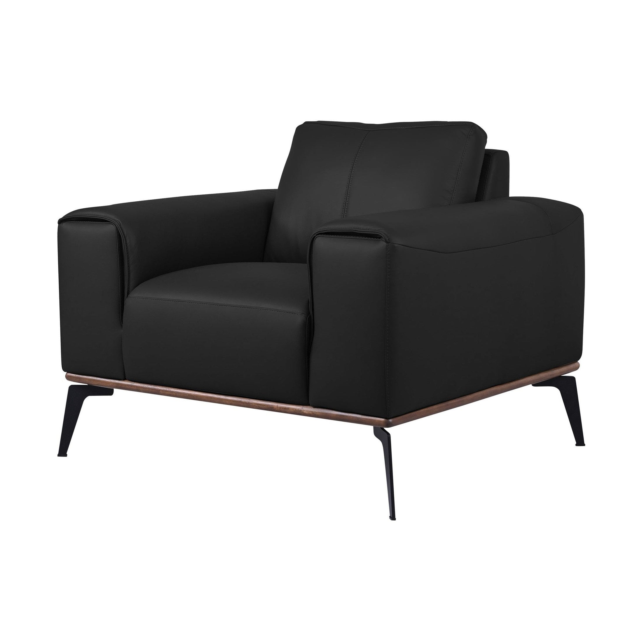Pietro Genuine Leather Accent Chair