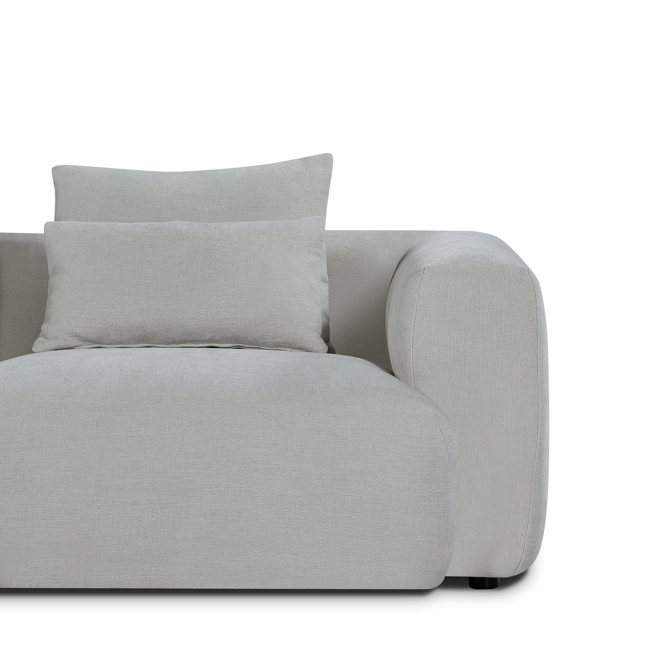 Livio Modern Sectional Sofa with Left Chaise - Pearl