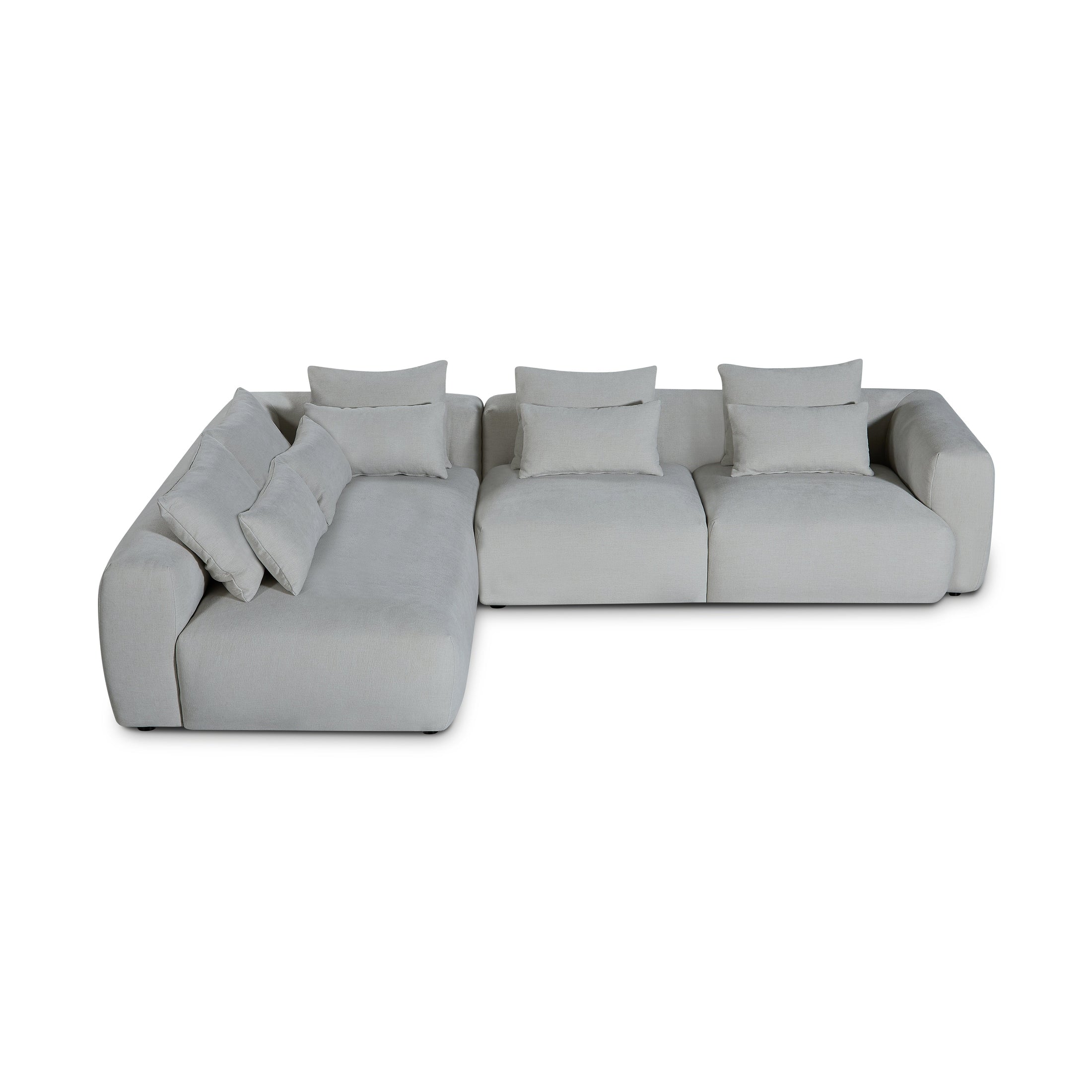 Livio Modern Sectional Sofa with Left Chaise - Pearl