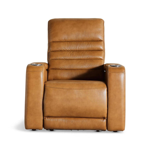 Creston Genuine Leather Recliner Chair with Cup Holder & Storage