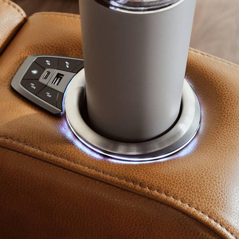 Creston Genuine Leather 3-Seater Power Recliner Sofa with USB & Wirele