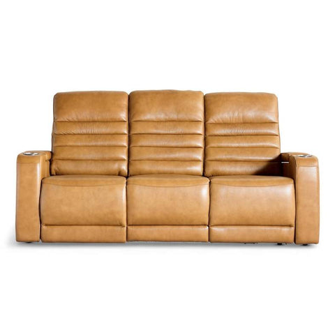 Creston Genuine Leather 3-Seater Power Recliner Sofa with USB & Wirele