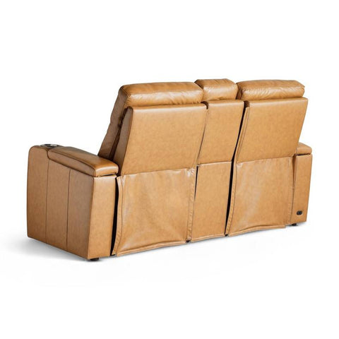 Creston Genuine Leather Power Recliner Loveseat with USB & Storage