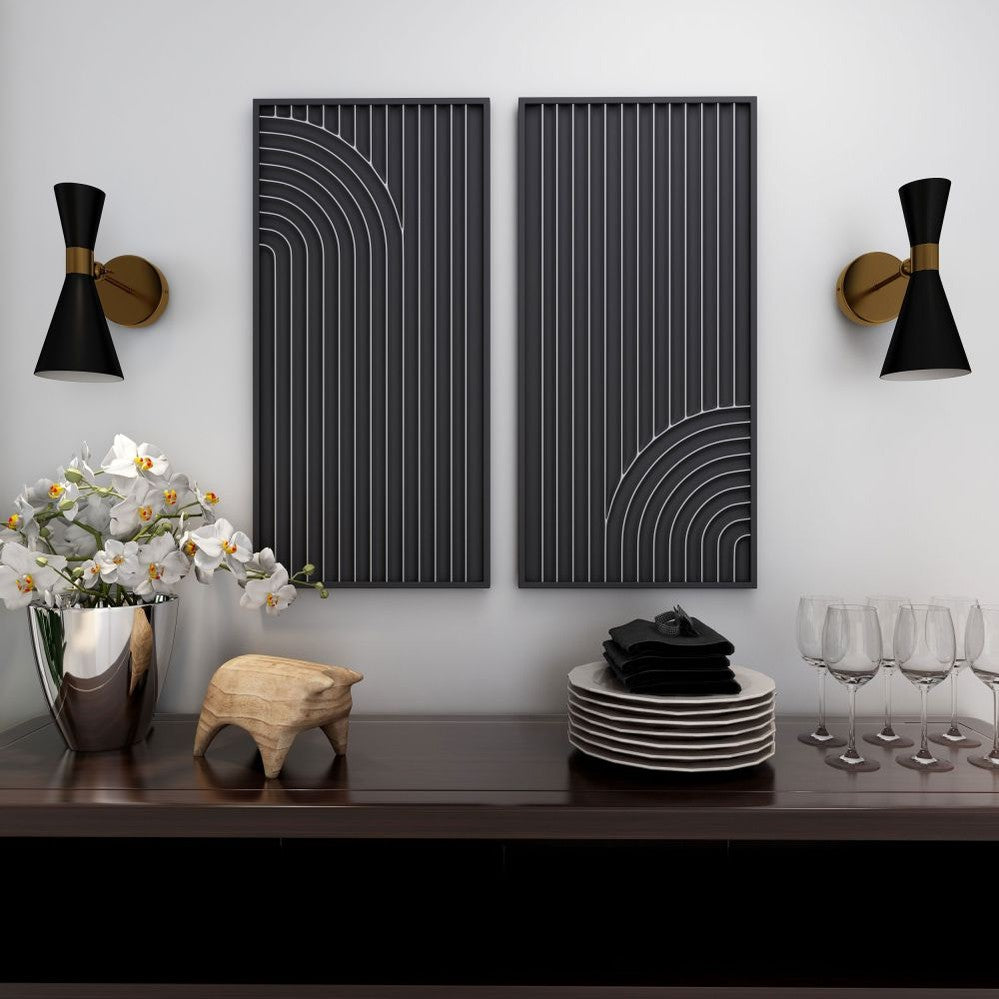 Sybil, Metal Wall Decor Black