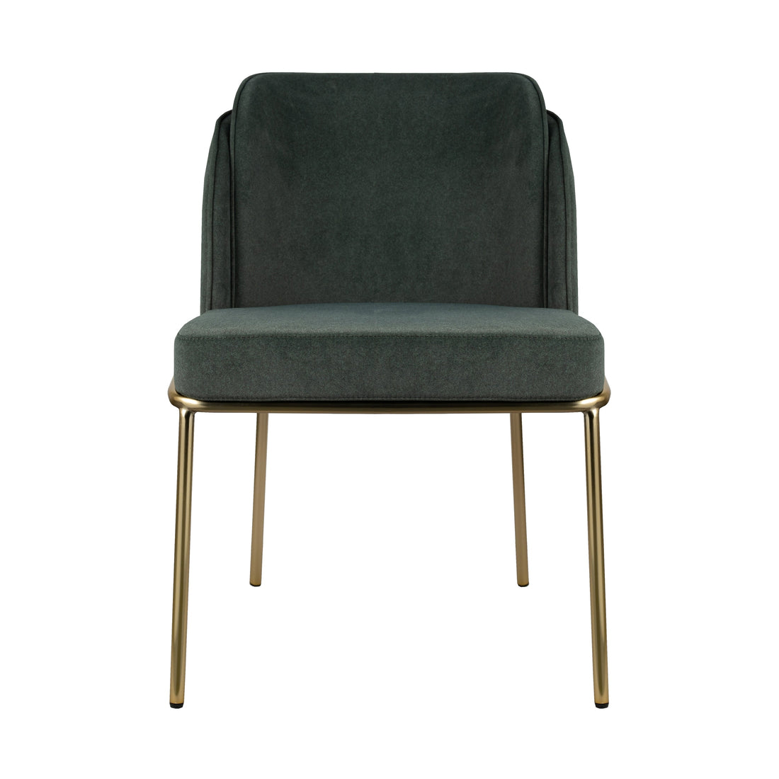 Angelo Dining Chair – Premium Green Velvet with Gold Legs