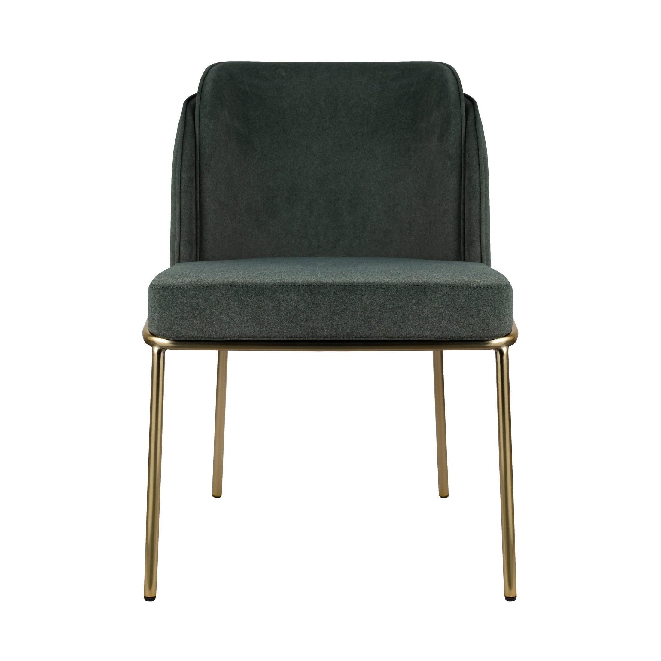 Angelo Dining Chair – Premium Green Velvet with Gold Legs