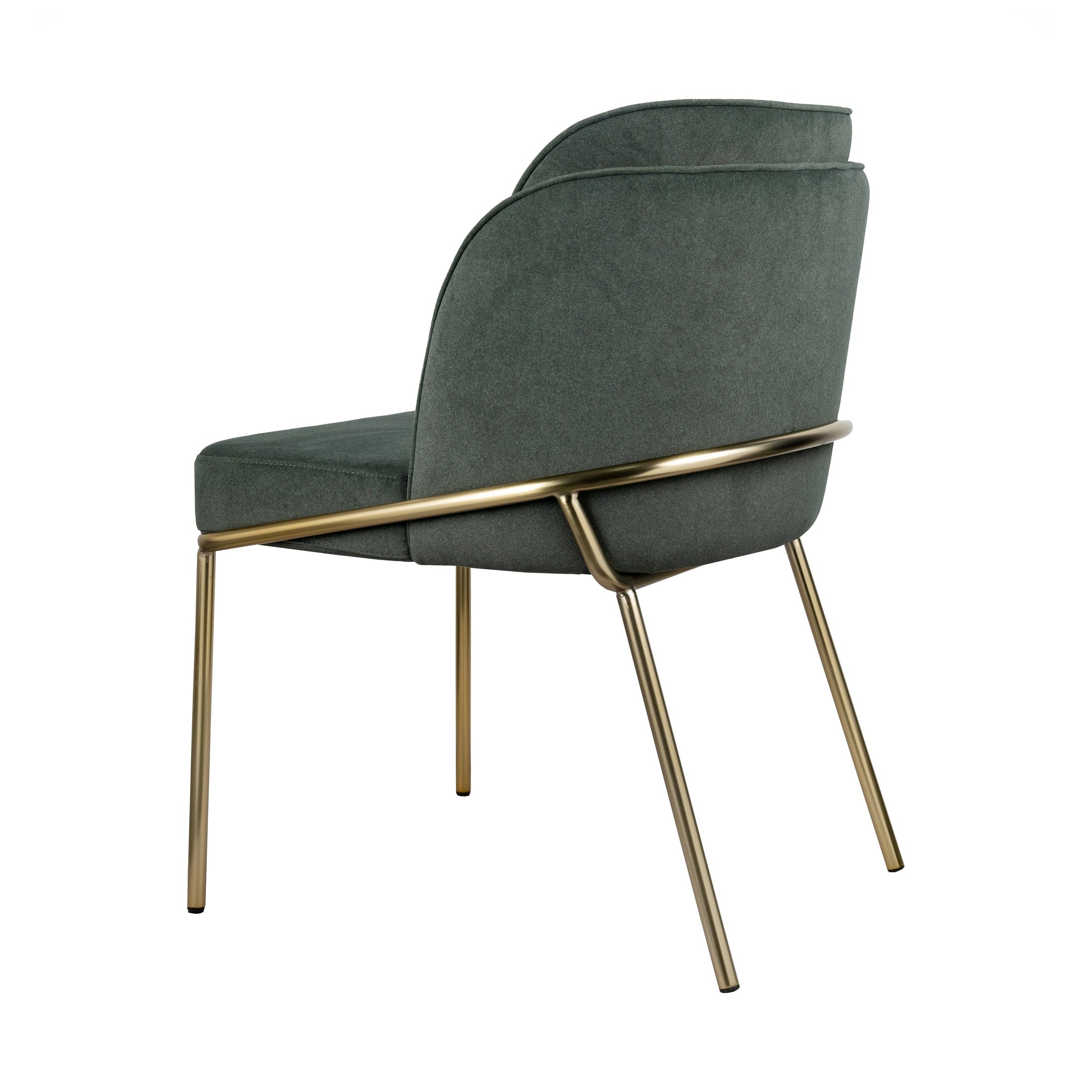 Angelo Dining Chair – Premium Green Velvet with Gold Legs