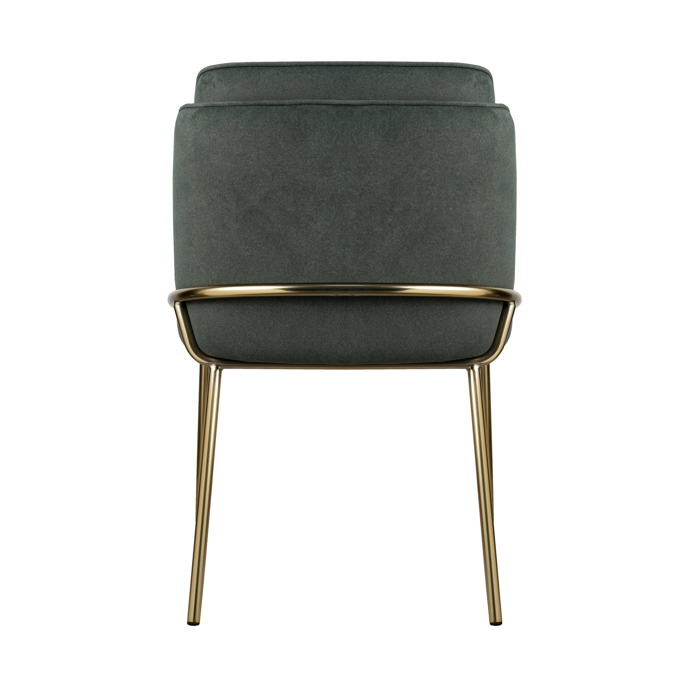 Angelo Dining Chair – Premium Green Velvet with Gold Legs