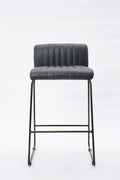 Bourke Counter Height Stool with Dark Grey Fabric Seat