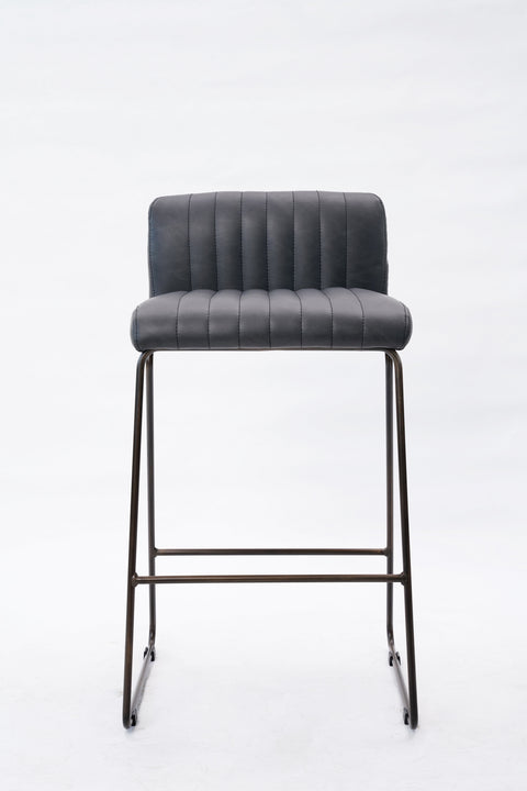 Bourke Counter Height Stool with Dark Grey Fabric Seat