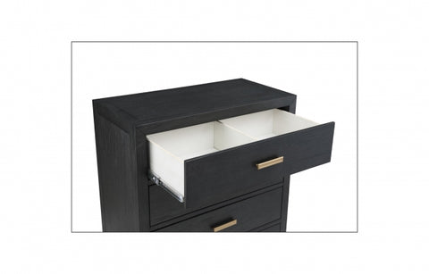 Fresno 36" 5-Drawer Chest -Charcoal