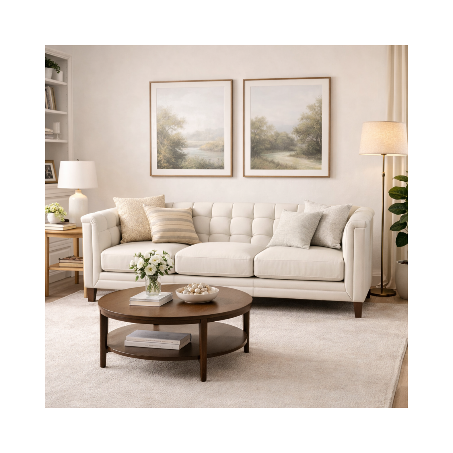 Arvon Genuine Leather Sofa