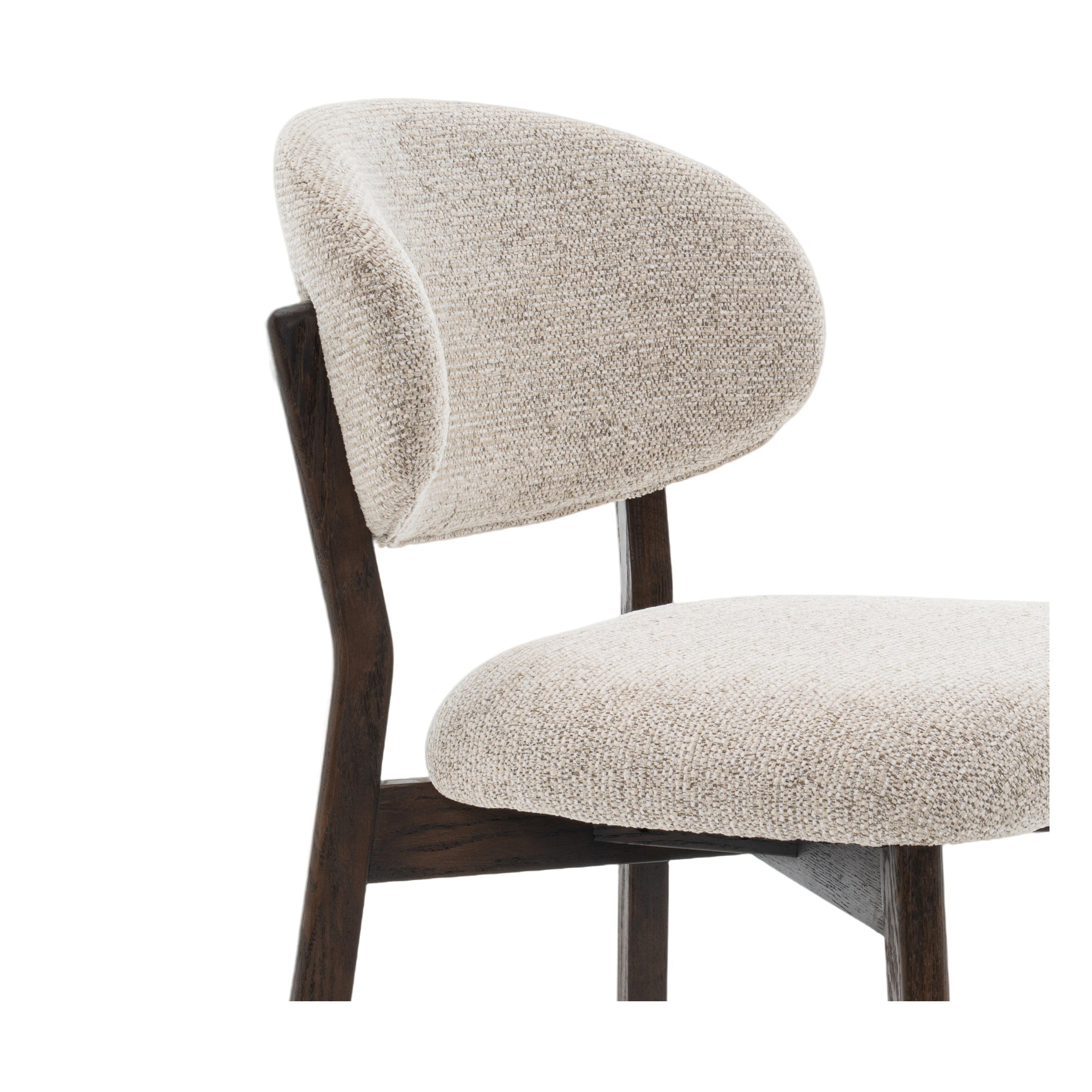 Milena Dining Chair – Upholstered Seat with Oak Wood Frame