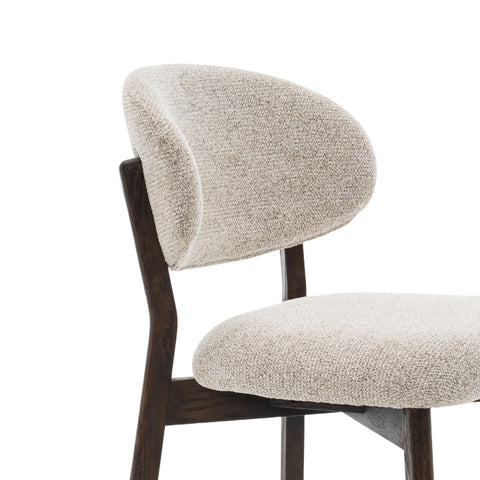 Milena Dining Chair – Upholstered Seat with Oak Wood Frame