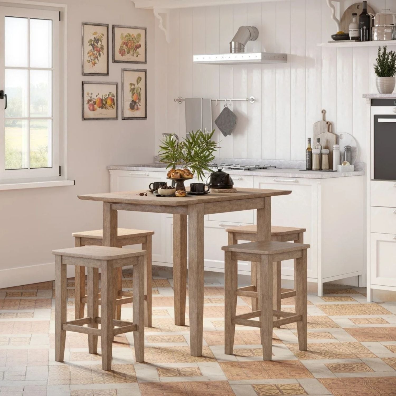 Backless Counter Stool - Bisque