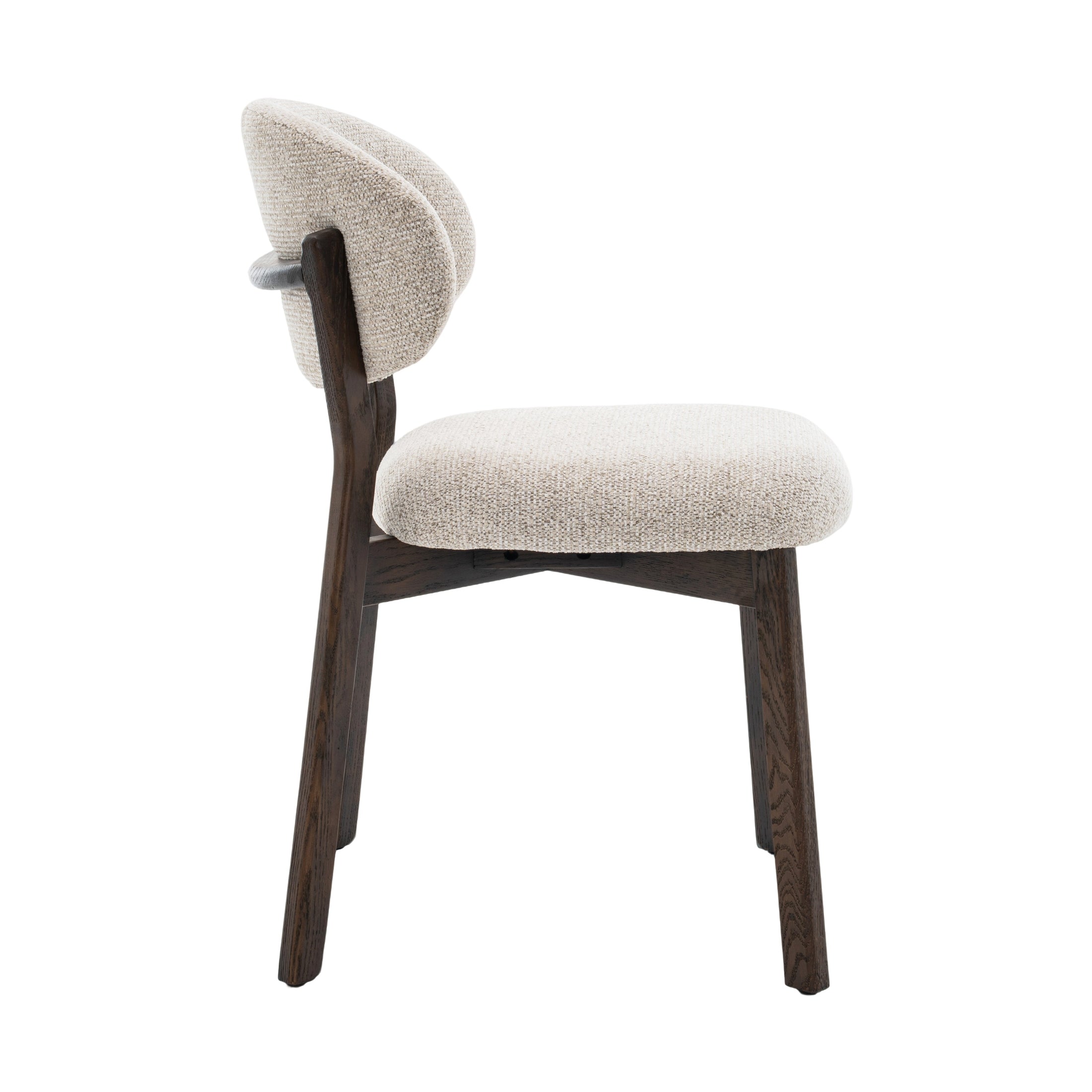 Milena Dining Chair – Upholstered Seat with Oak Wood Frame