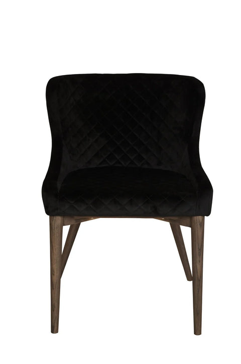 Mila Dining Chair - Black Velvet